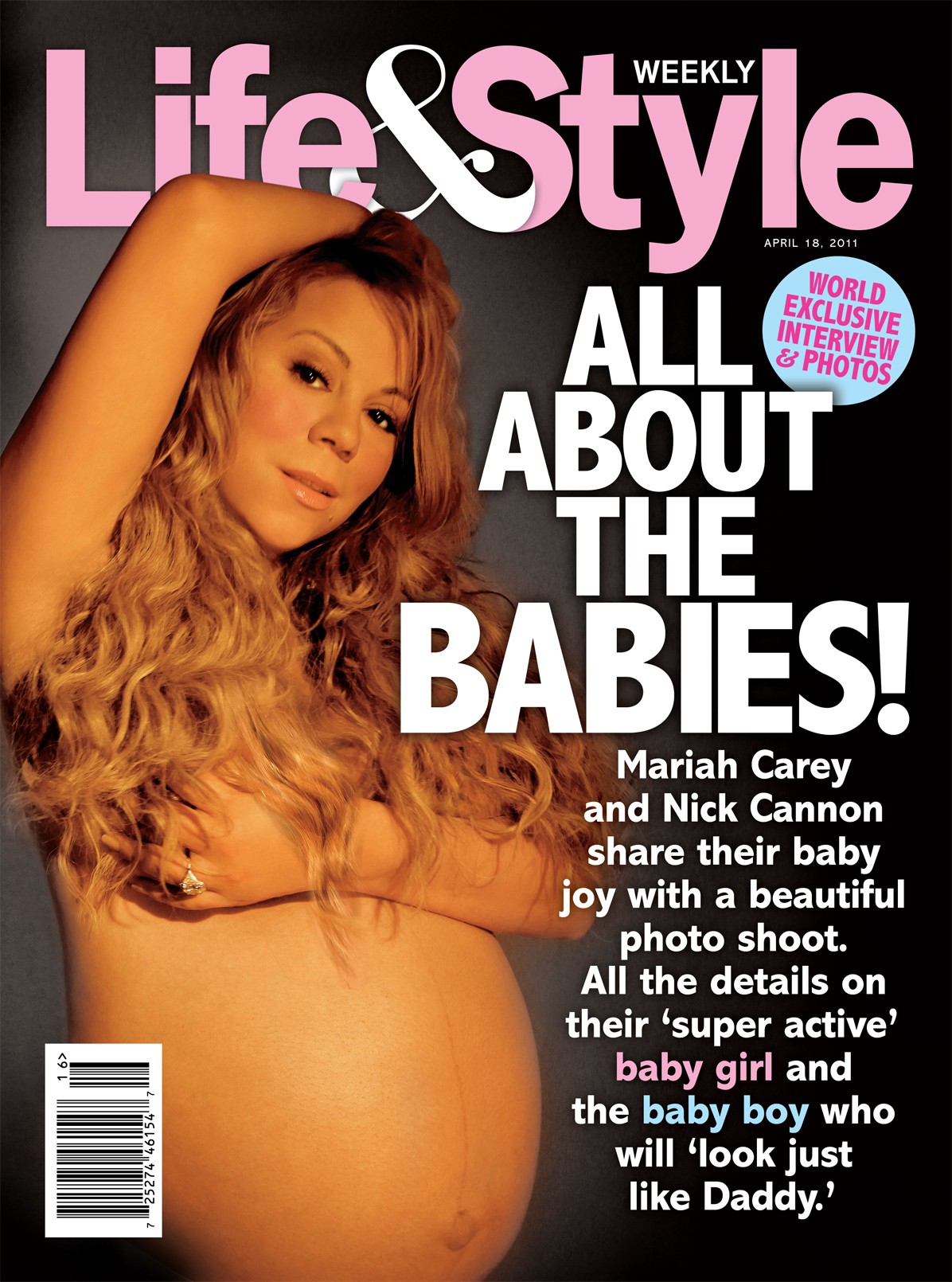 Em 2011, Mimi posou para Life And Style quando estava grávida de gêmeos. (Foto: Divulgação)
