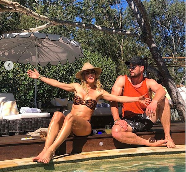 Chris Hemsworth e Elsa Pataky no resort australiano no qual estão hospedados e pagando diárias de 30 mil reais (Foto: Instagram)
