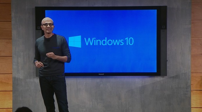 Windows 10 e Satya Nadella (Foto: Reprodução)