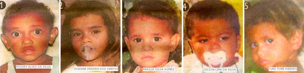 Crianças desaparecidas no bairro do Planalto, em Natal, entre os anos de 1998 e 2001 (Foto: Divulgação/Polícia Civil do RN)