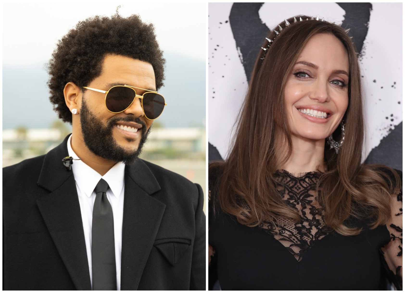 The Weeknd e Angelina Jolie (Foto: Getty Images)