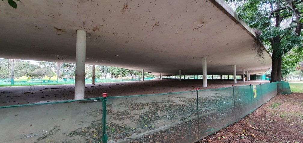 Marquise do Ibirapuera continua interditada há quase três anos. — Foto: Marina Pinhoni/g1