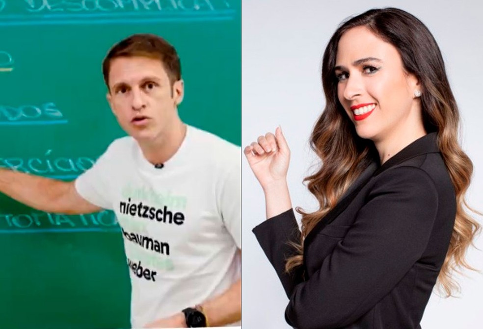 Tatá Werneck diz nas redes sociais que Rafael Cunha foi seu professor — Foto: Globo
