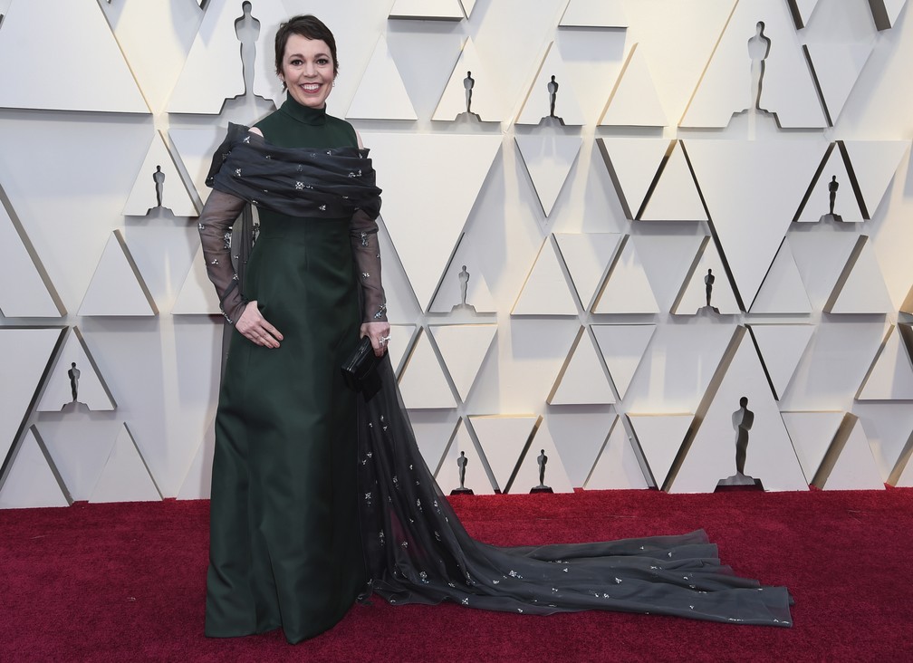 Olivia Colman vence o Oscar 2019 de Melhor Atriz — Foto:  Jordan Strauss/Invision/AP