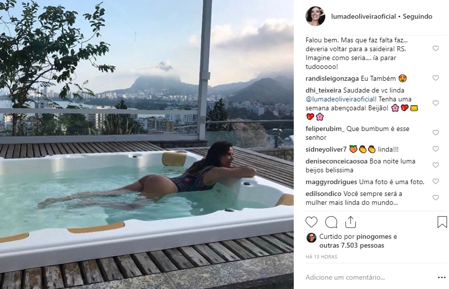 Comentários na publicação de Luma de Oliveira (Foto: Reprodução/Instagram)