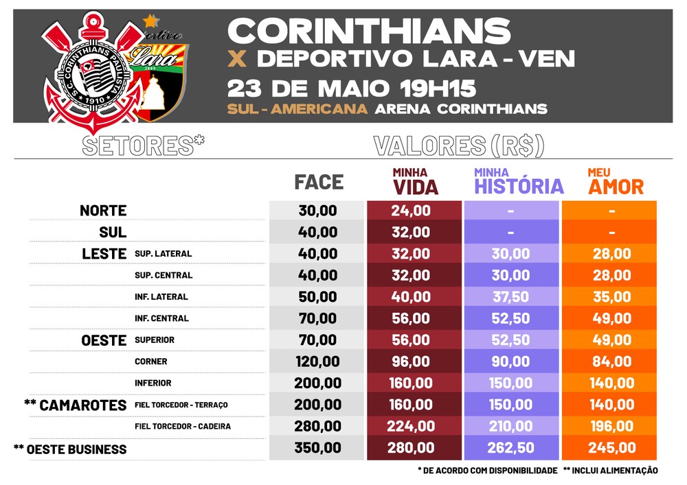 Próximos jogos do Corinthians: datas, horários e onde assistir