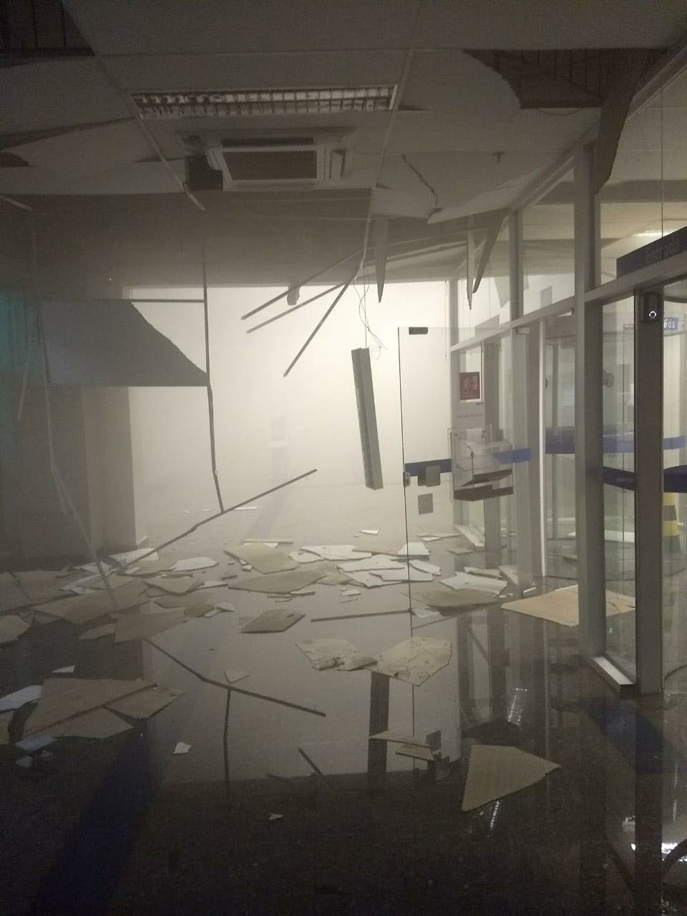 Criminosos usaram explosivos para atacar as agências bancárias de Bauru — Foto: Arquivo Pessoal