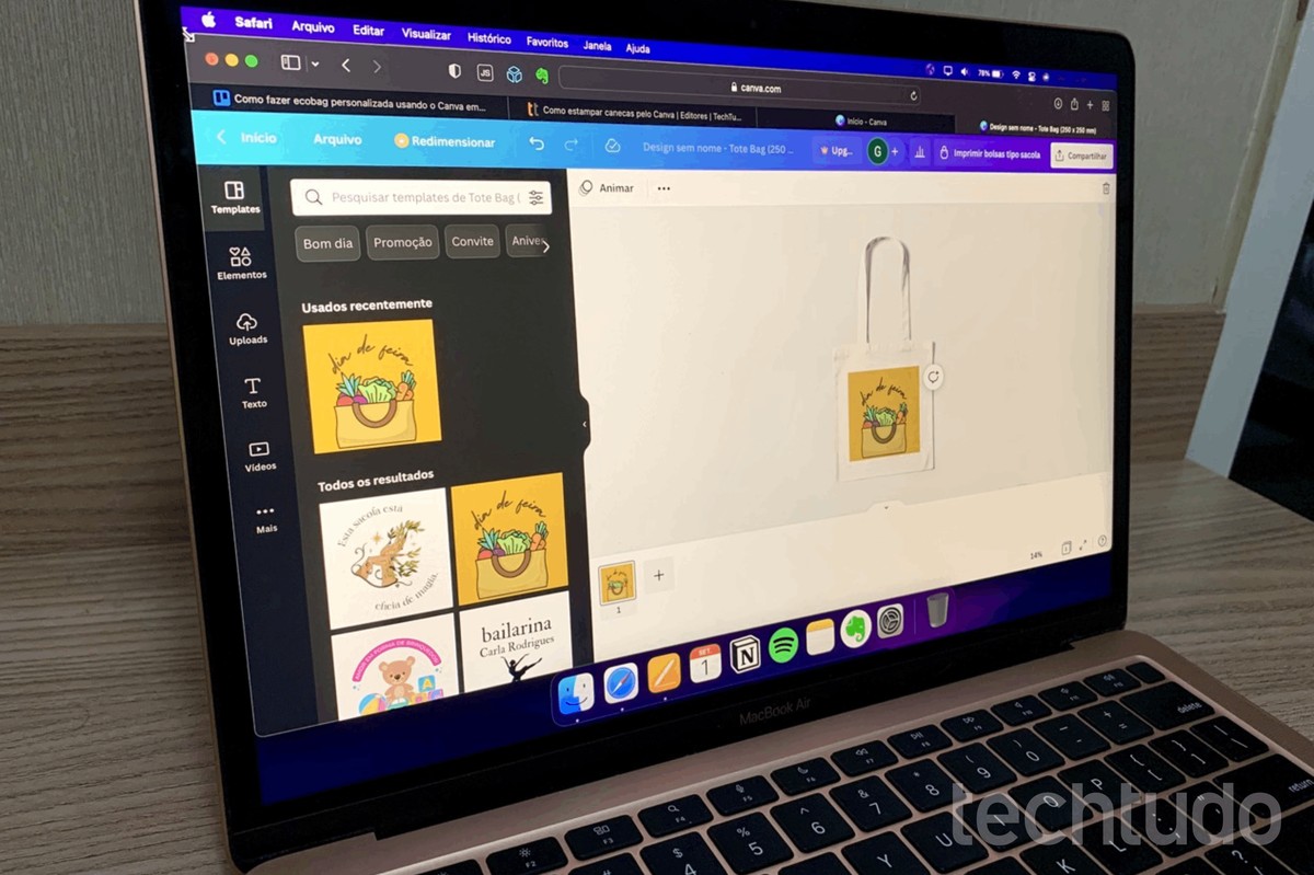 Como fazer ecobag personalizada usando o Canva
