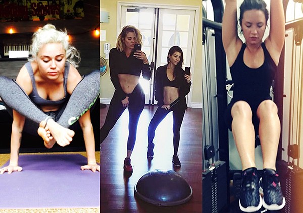 Miley Cyrus, Khloe e Kourtney Kardashian, Demi Lovato (Foto: Instagram)