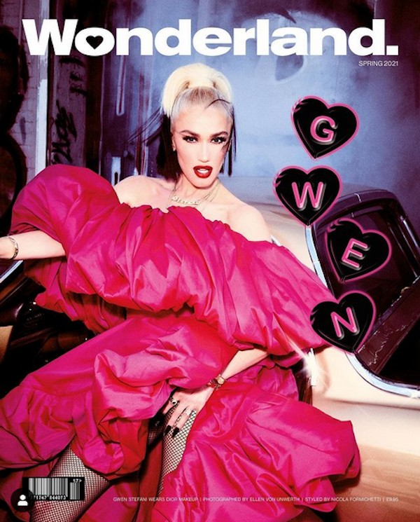A cantora Gwen Stefani em uma das cinco versões de capa protagonizadas por ela para a edição de primavera de 2021 da revista britânica Wonderland (Foto: Divulgação)