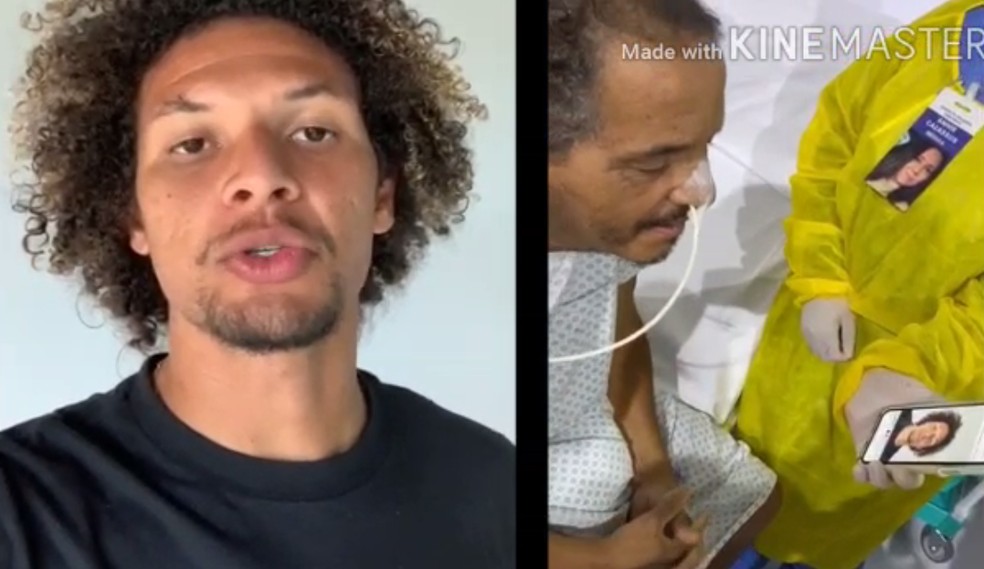 Willian Arão, do Flamengo, manda recado para paciente internado — Foto: Reprodução