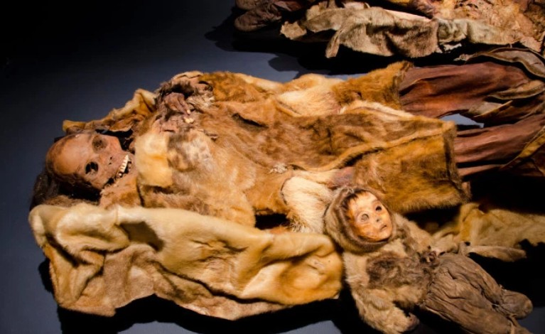 Múmias encontradas n Groelândia (Foto: David Stanley)