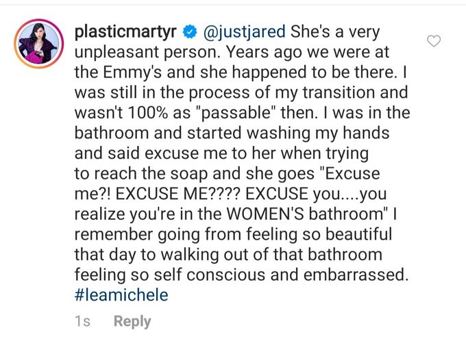 Plastic Martys acusa Lea Michele de transfobia (Foto: Reprodução/Instagram)