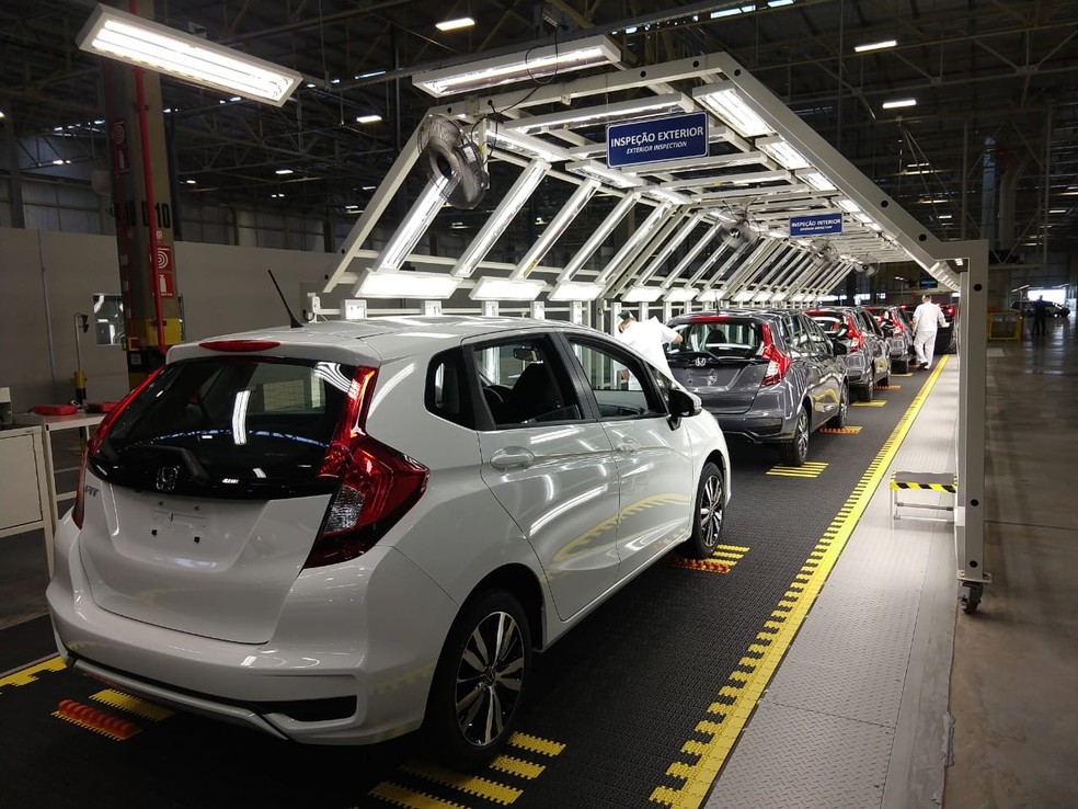 Honda inaugura fábrica de Itirapina (SP) com produção do Fit — Foto: Gabrielle Chagas/G1