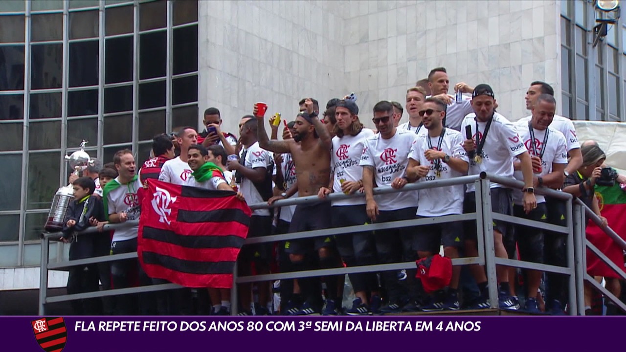 Flamengo repete feito dos anos 80 com 3ª semifinal da Libertadores em 4 anos