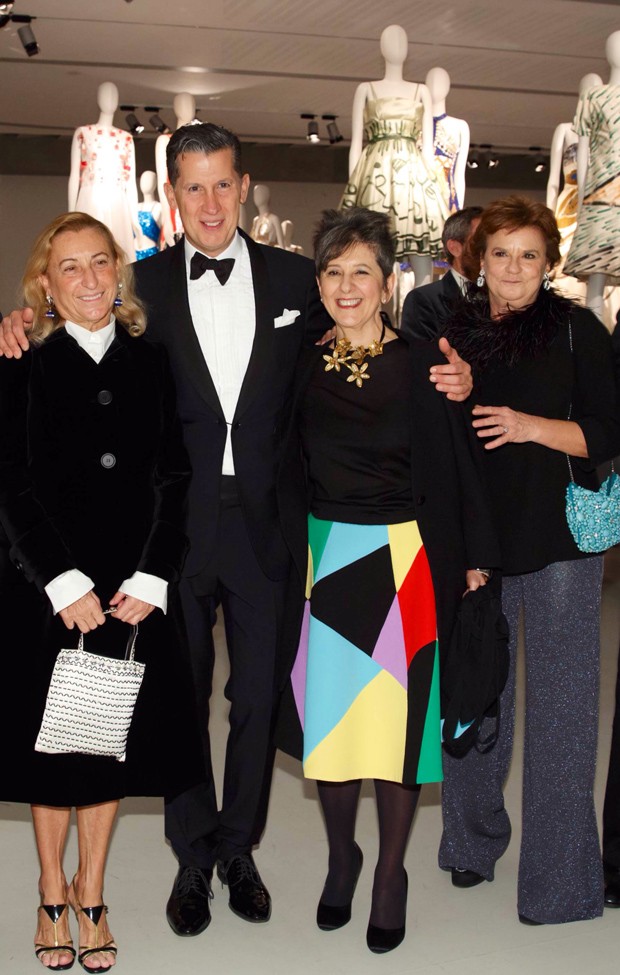 From left: Miuccia Prada with curators Stefano Tonchi, Maria Luisa Frisa and Anna Mattirolo (Foto: Musacchio, Ianniello Napolitano, courtesy Fondazione MAXXI)