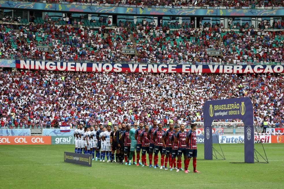 Cadeiras vão ser retiradas no setor norte inferior do Bahia, onde fica a torcida organizada Bamor — Foto: Felipe Oliveira / EC Bahia