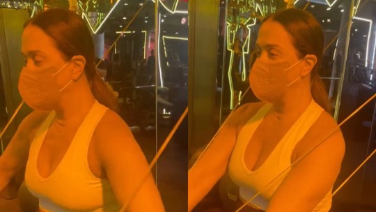 Na reta final da gestação, Claudia Raia mostra rotina de exercícios físicos