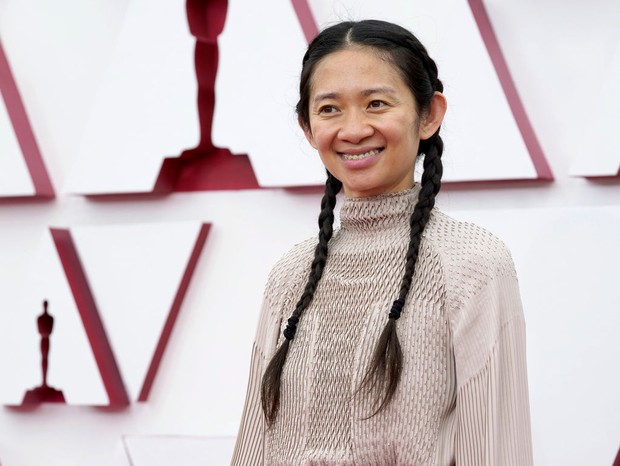 Chloé Zhao 93ª cerimônia do Oscar, 2021 (Foto: Chris Pizzello-Pool/Getty Images)