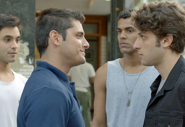 Rafael e Ivan sempre são provocados por Guto e Fred (Foto: TV Globo)