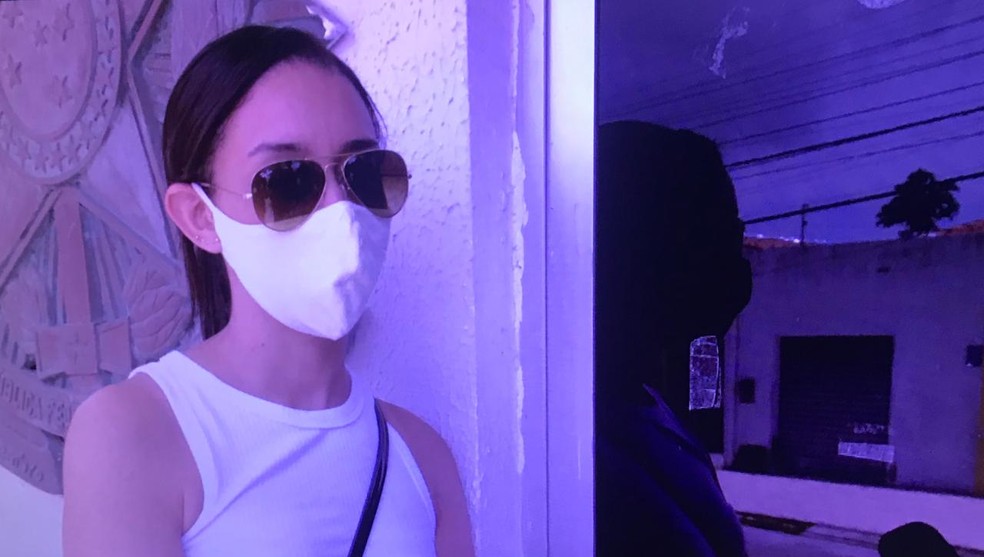 Erika Sales fez prova do Enem digital em Maceió — Foto: Reprodução/TV Gazeta