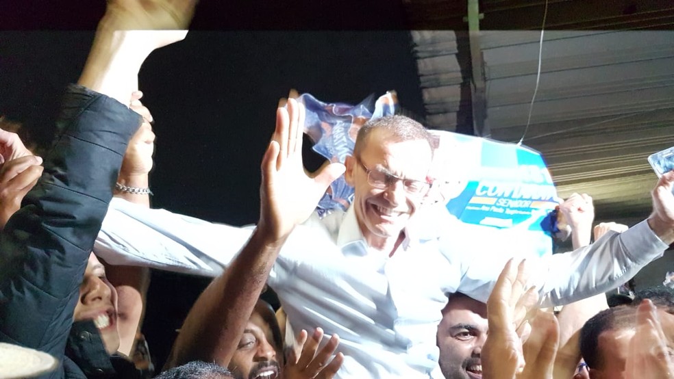 Delegado Fabiano Contarato foi eleito senador pelo EspÃ­rito Santo â Foto: Luiza Marcondes/ G1