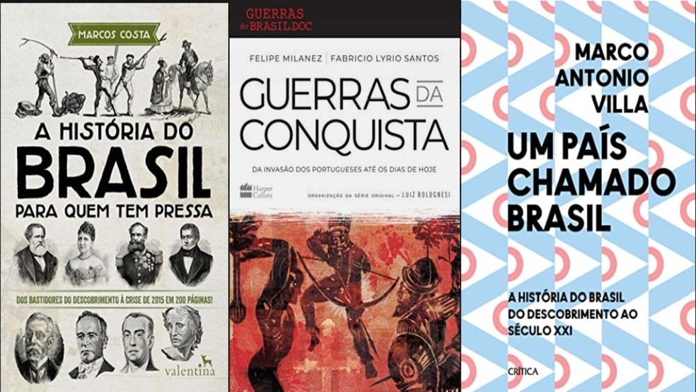 Livros retratam a história do Brasil em seus mais diversos momentos (Foto: Divulgação/ Amazon)