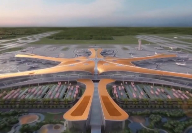 Novo mega-aeroporto em Pequim será aberto em setembro (Foto: Reprodução/bbc news brasil)