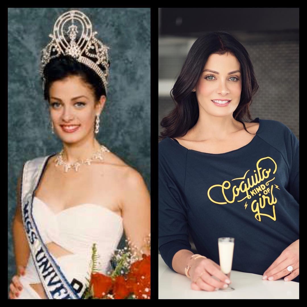 Dayanara Torres em 1993, quando ganhou o concurso Miss Universo, e ela em 2019  (Foto: Reprodução / Instagram)