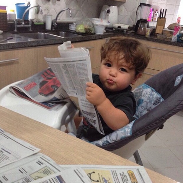 Miguel, neto de Cristiana Oliveira (Foto: Reprodução / Instagram)