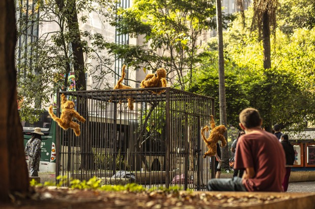 Instalações artísticas em parques de SP protestam contra a crueldade animal (Foto: Role_SP/Divulgação)