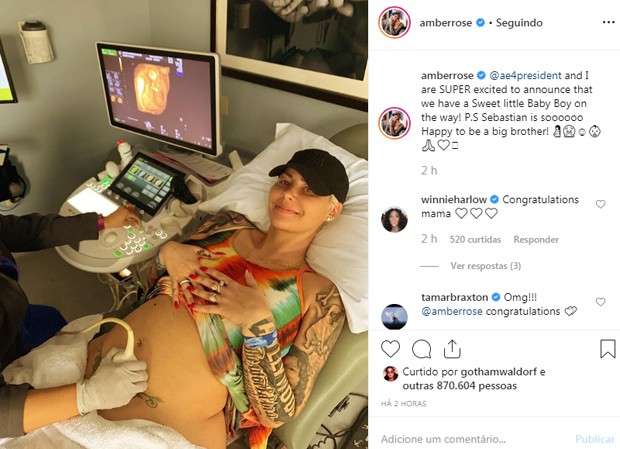 Amber Rose anuncia gravidez (Foto: Reprodução/Instagram)