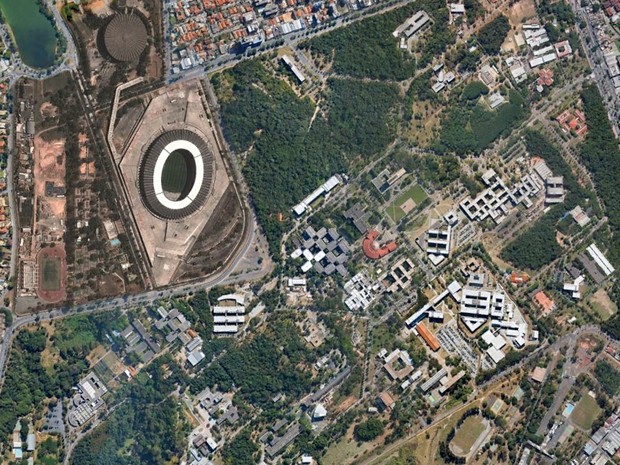 Mineirão, em Belo Horizonte, em foto feita em 26 de agosto de 2013 (Foto: Google Earth)