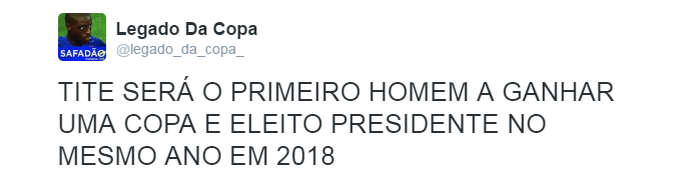 Tite presidente Brasil meme (Foto: Reprodução/Twitter)
