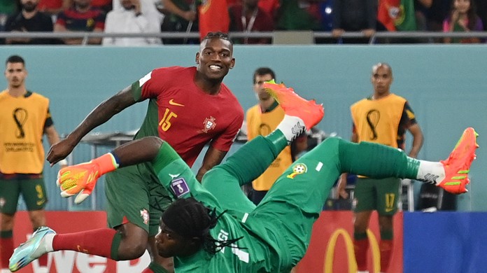 Copa do Catar: sorriso de Rafael Leão antes de marcar gol para Portugal viraliza | Catar 2022 | O Globo