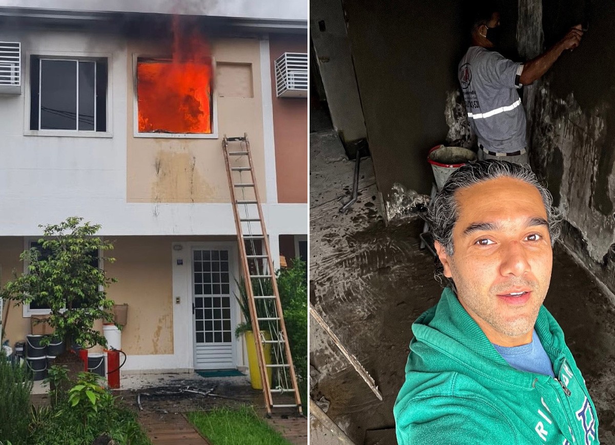 Fernando Sampaio começa obra em sua casa após incêndio (Foto: Reprodução/Instagram)