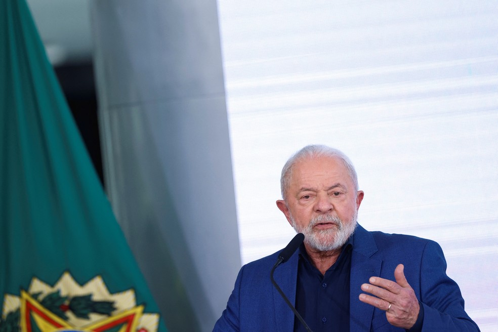 Lula em 28 de fevereiro durante cerimônia no Palácio do Planalto — Foto: REUTERS/Adriano Machado