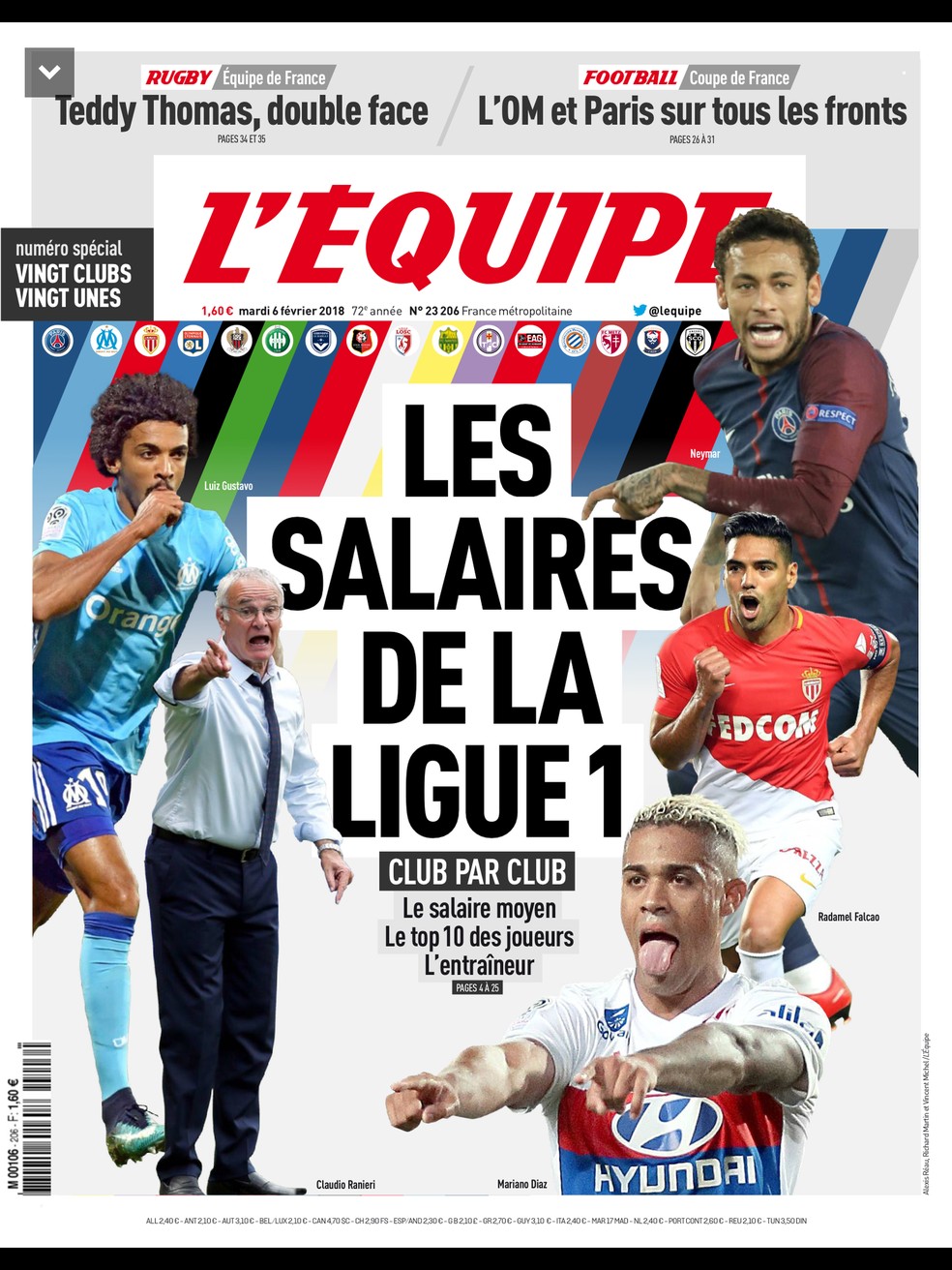 "L'Équipe traz o guia dos salários do Campeonato Francês (Foto: Divulgação)