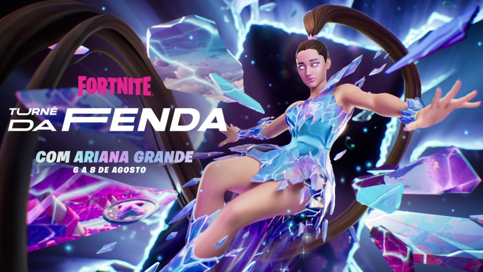 Ariana Grande está na Turnê da Fenda Foto: Fortnite