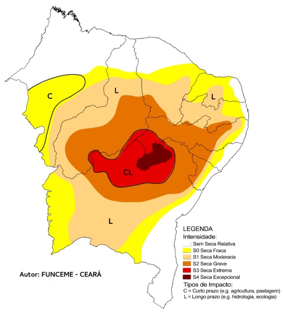 SituaÃ§Ã£o da seca se agrava no sul do CearÃ¡ (Foto: ReproduÃ§Ã£o)