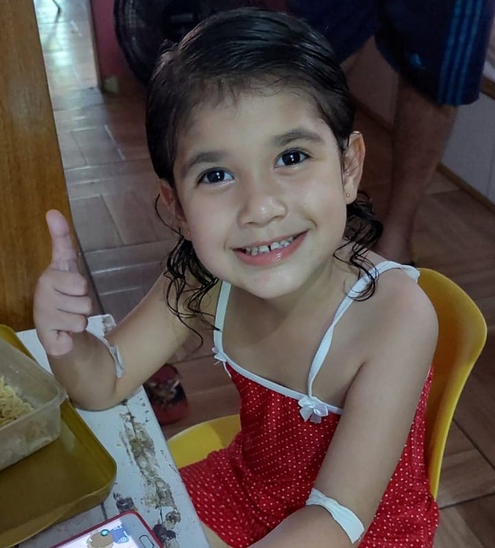 Família diz que Maria Luíza está bem e saudável — Foto: Arquivo Pessoal