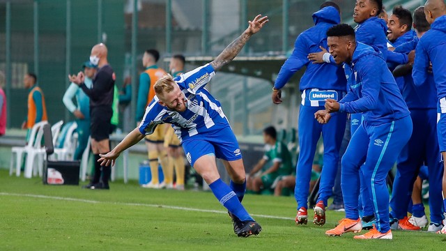 Comemoração gol, Chape x Avaí, final Catarinense 2021