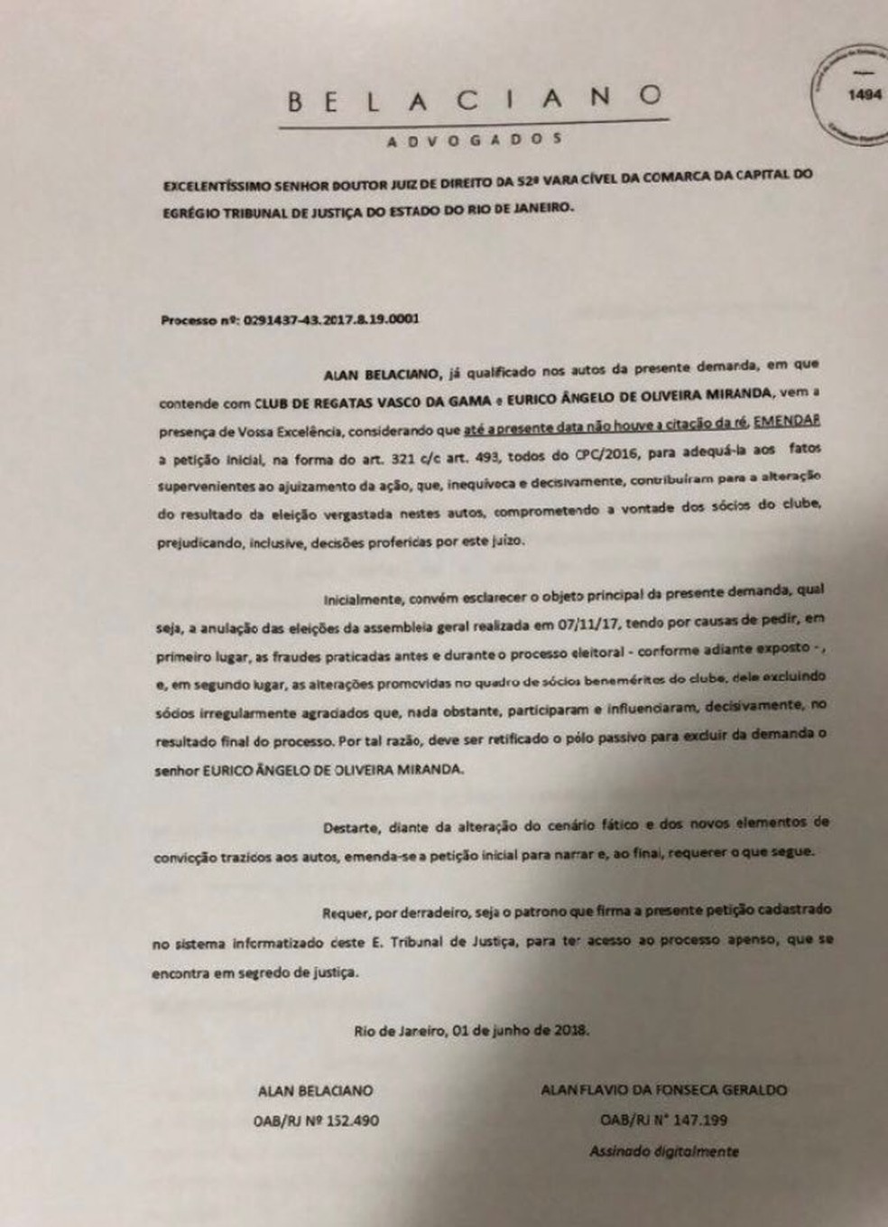 Vasco - eleiÃ§Ã£o (Foto: ReproduÃ§Ã£o)