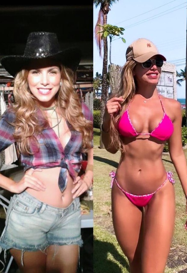 Erika Schneider: antes e depois  (Foto: Acervo Pessoal)