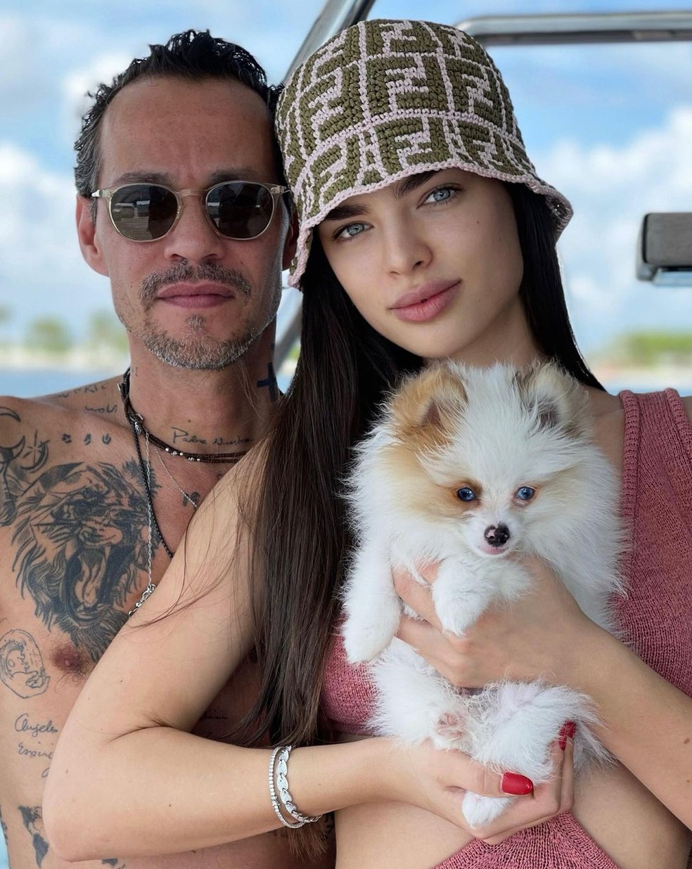 Marc Anthony e Nadia Ferreira &mdash; Foto: Reprodu&ccedil;&atilde;o/Instagram