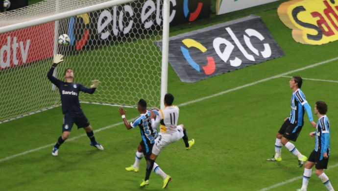 Gol do Criciúma Grêmio Lucca  (Foto: Eduardo Moura/GloboEsporte.com)