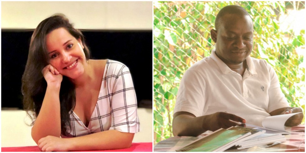 Escritores Gabriela Lopes e Lino Eustáquio — Foto: Arquivo Pessoal/ Montagem G1