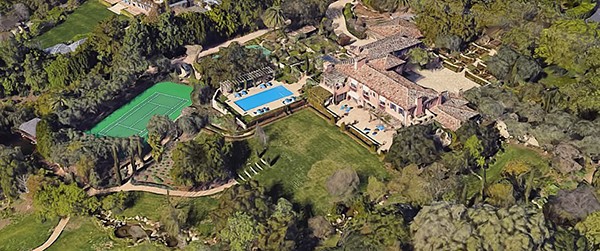 Propriedade comprada por Meghan Markle e Príncipe Harry em Santa Bárbara, na Califórnia (Foto: Google Maps)