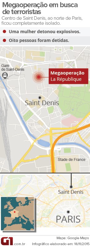 Megaoperação em Saint-Denis V3 (Foto: G1)