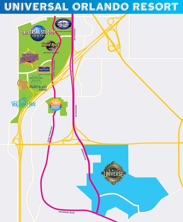 Em Orlando, o novo parque ficará próximo ao centro de entretenimento da Universal  (Foto: Universal/ Reprodução)